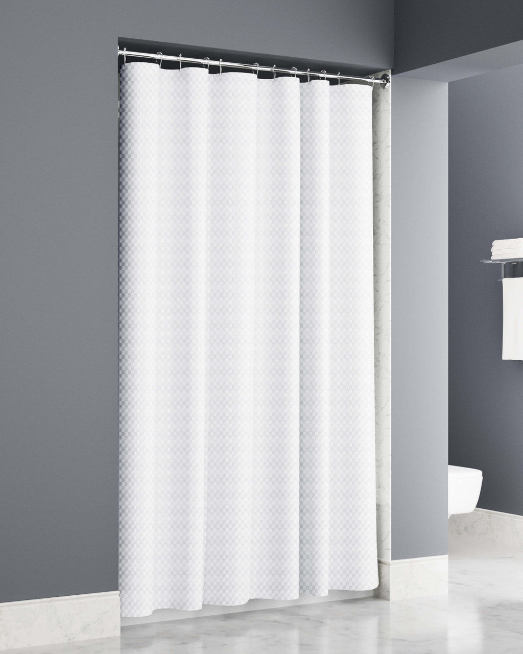 Satinbox Regular Curtain White 72x72 Sewn Button