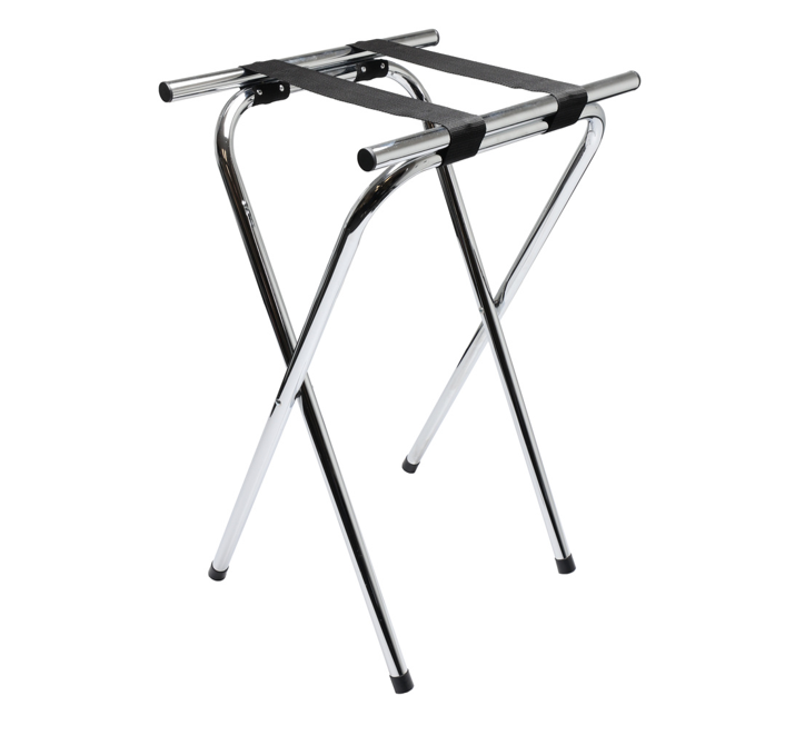 31" Metal Tray Stand, Chrome