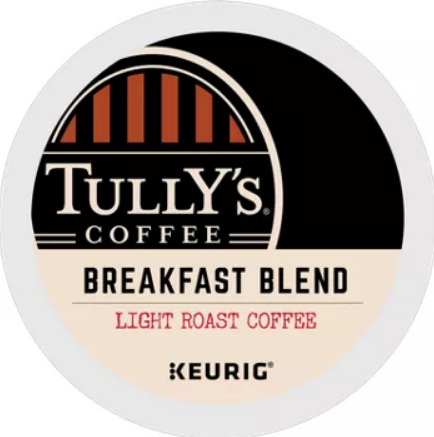 Tully's® Coffee Breakfast Blend Light Roast Kosher Caffeinated K-Cups