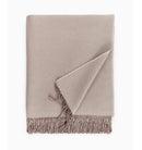 Bristol Throw Blanket 85% Pima Cotton/ 15% Alpaca, two-color basket weave with twisted fringe, made in Peru