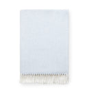 Terzo Throw Blanket 100% brushed cotton, basket weave twisted fring at short-end hems