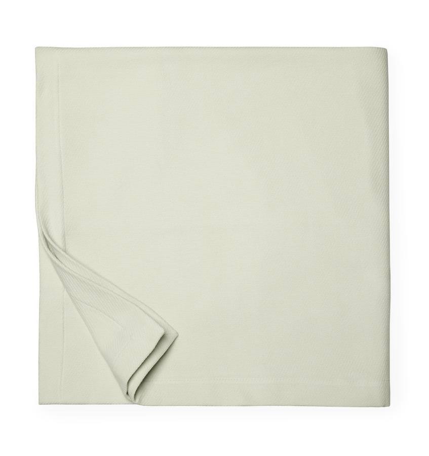 Allegra Blanket 100% cotton, textural weave design, 2-inch turn hem, made in Portugal