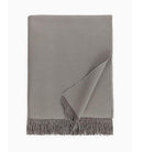 Bristol Throw Blanket 85% Pima Cotton/ 15% Alpaca, two-color basket weave with twisted fringe, made in Peru