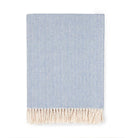 Celine Throw Blanket 100% brushed cotton , herringbone woven design brushed nap with twisted fringe, made in Portugal