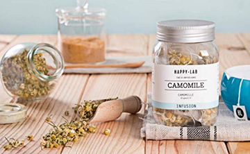 HAPPY-LAB Chamomile-Manzanilla Herbal Tea, 14-Bag Jar