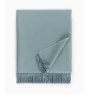Bristol Throw Blanket 85% Pima Cotton/ 15% Alpaca, two-color basket weave with twisted fringe, made in Peru