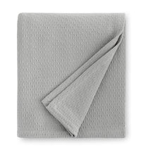 Corino Blanket 100% cotton, textural weave design, 1-inch turn hem, made in Portugal