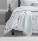 Terzo Throw Blanket 100% brushed cotton, basket weave twisted fring at short-end hems