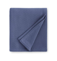 Corino Blanket 100% cotton, textural weave design, 1-inch turn hem, made in Portugal