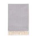 Celine Throw Blanket 100% brushed cotton , herringbone woven design brushed nap with twisted fringe, made in Portugal
