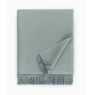 Bristol Throw Blanket 85% Pima Cotton/ 15% Alpaca, two-color basket weave with twisted fringe, made in Peru