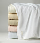 St. Moritz Blanket 100% cotton, brushed nap, plain hem with woven binding, made in Portugal