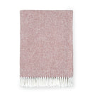Terzo Throw Blanket 100% brushed cotton, basket weave twisted fring at short-end hems