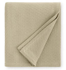Corino Blanket 100% cotton, textural weave design, 1-inch turn hem, made in Portugal