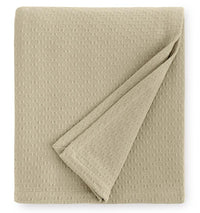 Corino Blanket 100% cotton, textural weave design, 1-inch turn hem, made in Portugal