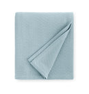 Corino Blanket 100% cotton, textural weave design, 1-inch turn hem, made in Portugal