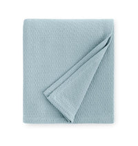 Corino Blanket 100% cotton, textural weave design, 1-inch turn hem, made in Portugal