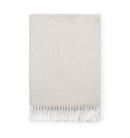 Terzo Throw Blanket 100% brushed cotton, basket weave twisted fring at short-end hems
