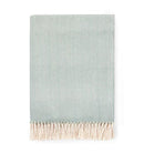 Celine Throw Blanket 100% brushed cotton , herringbone woven design brushed nap with twisted fringe, made in Portugal