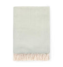 Celine Throw Blanket 100% brushed cotton , herringbone woven design brushed nap with twisted fringe, made in Portugal