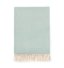 Celine Throw Blanket 100% brushed cotton , herringbone woven design brushed nap with twisted fringe, made in Portugal