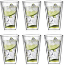 Canteen 6 pcs glass, double wall, large, 0.4 l, 13.5 oz,
Transparent