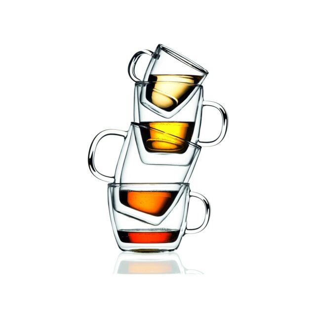 Bistro 2 pcs café latte cup, double wall, 0.45 l, 15 oz,
Transparent