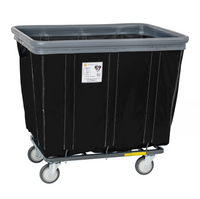14-Bushel Vinyl Bumper Truck, 2 Swivel/2 Rigid Casters, Black