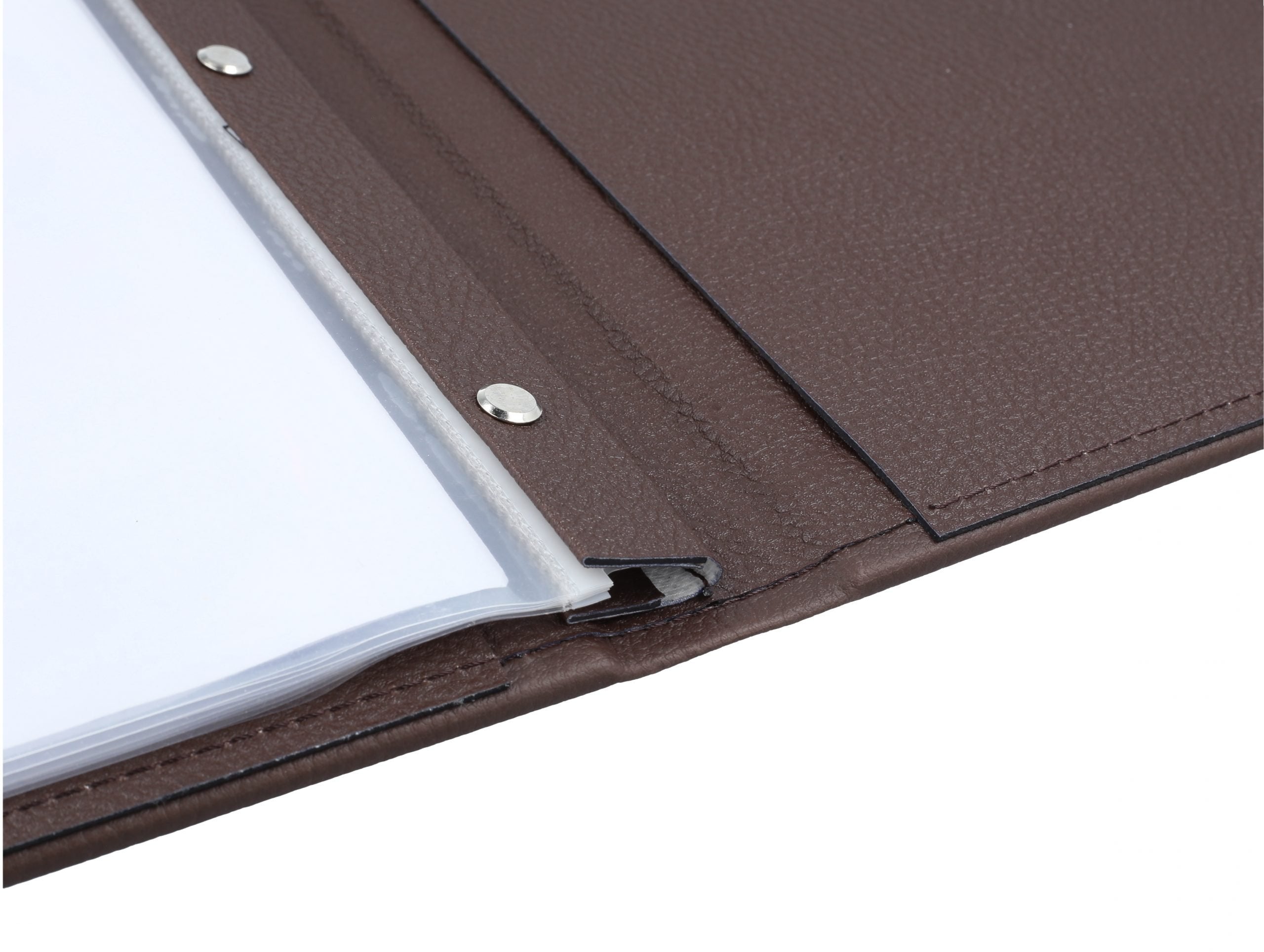 Premium Menu Cover, 8.5"x11" Paper (10 views), Faux Leather