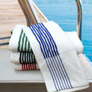 Super Ribbed, 86% Cotton/14% Polyester with 100% Ringspun Loops, with Yard Dyed Pin Stripe