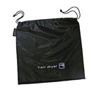 Storage Bag for Handheld Hair Dryers, 12" x 12 ", Black, 2-way drawstring