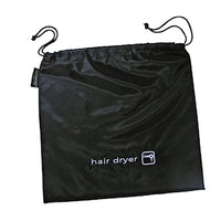 Storage Bag for Handheld Hair Dryers, 12" x 12 ", Black, 2-way drawstring