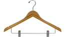 17" Bamboo Combo Hanger W/ Clips & Notches