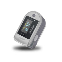 Sunbeam Deluxe PULSE OXIMETER MULTI DIRECTIONAL DISPLAY
with batteries, lanyard and case