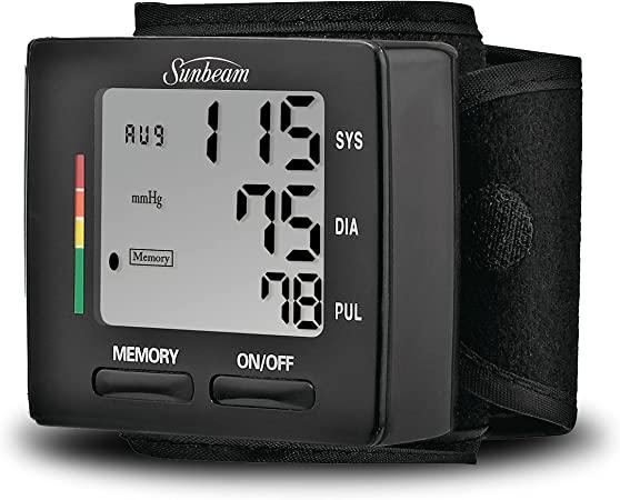 Sunbeam WRIST BLOOD PRESSURE MONITOR
with batteries