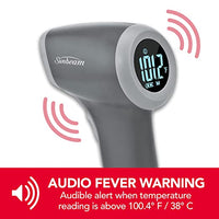 Sunbeam INFRARED NO TOUCH FOREHEAD GUN THERMOMETER with Rapid Read Technology with batteries