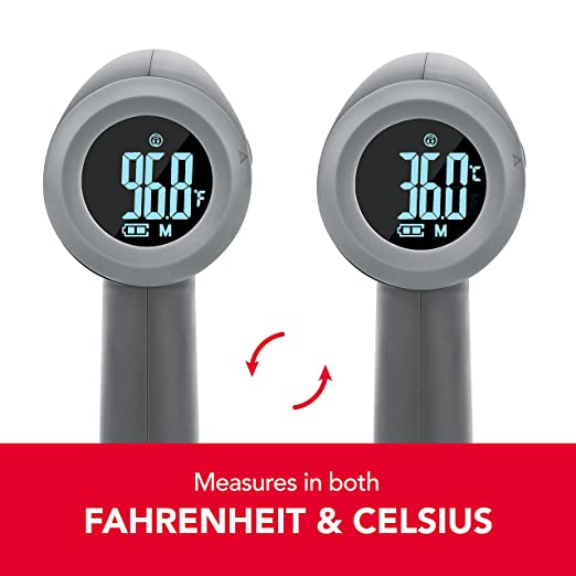 Sunbeam INFRARED NO TOUCH FOREHEAD GUN THERMOMETER with Rapid Read Technology with batteries
