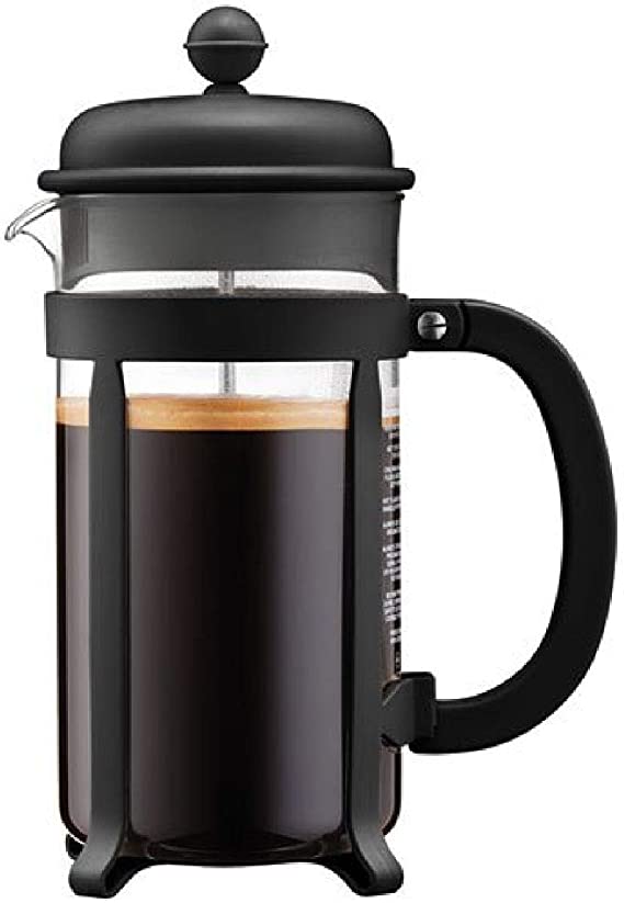 Java French press coffee maker, 8 cup, 1.0 l, 34 oz,
Black