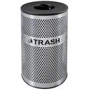 Perforated Stainless Steel Round Trash 33 gal.
