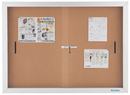 Enclosed Cork Bulletin Board with Sliding Doors, 48x36