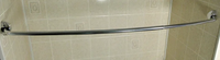 60" Satin Stainless Steel Curved Shower Rod With Flanges Included. Usa Made