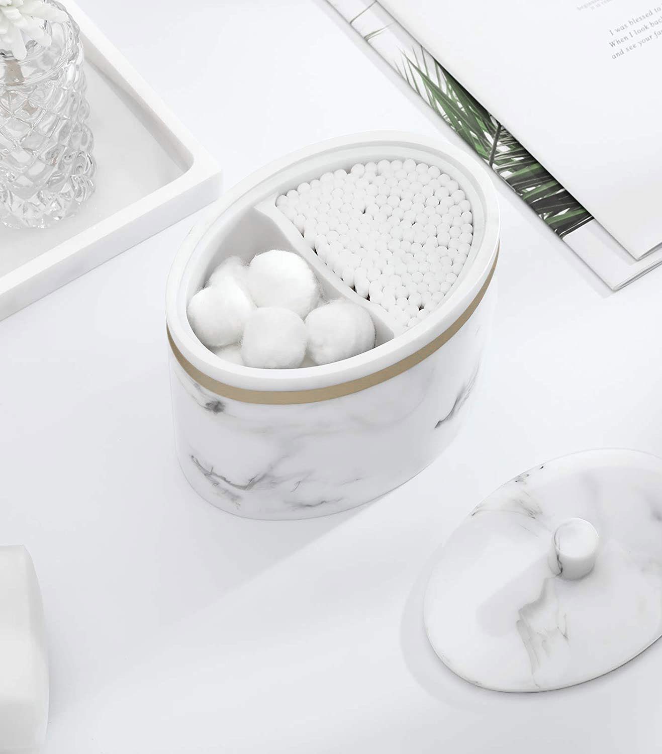 Marble Dual Amenity Jar