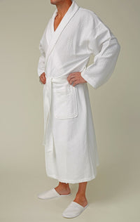 Lightweight Shell Waffle Shawl Bathrobe