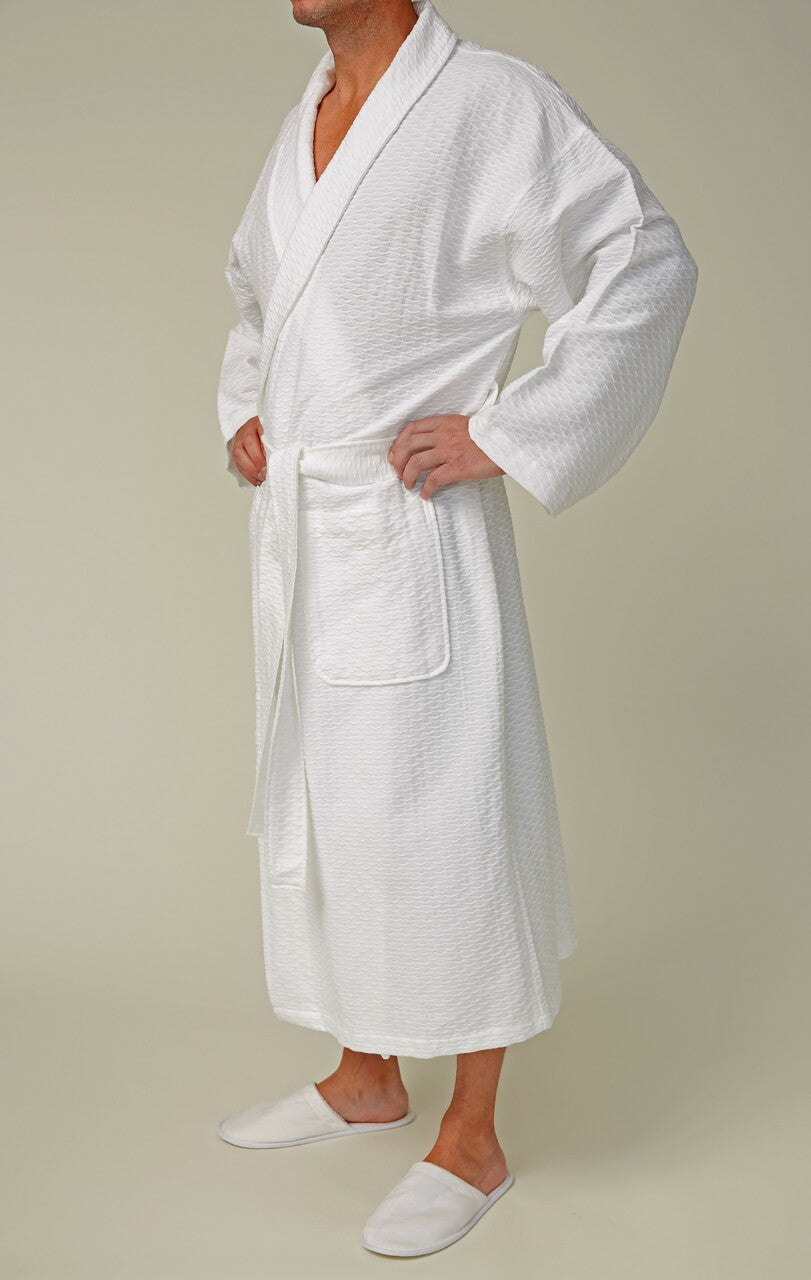 Lightweight Shell Waffle Shawl Bathrobe