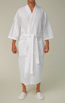 Lightweight Square Waffle Kimono Bathrobe