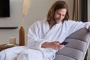 Premium High Low Square Terry Shawl Bathrobe