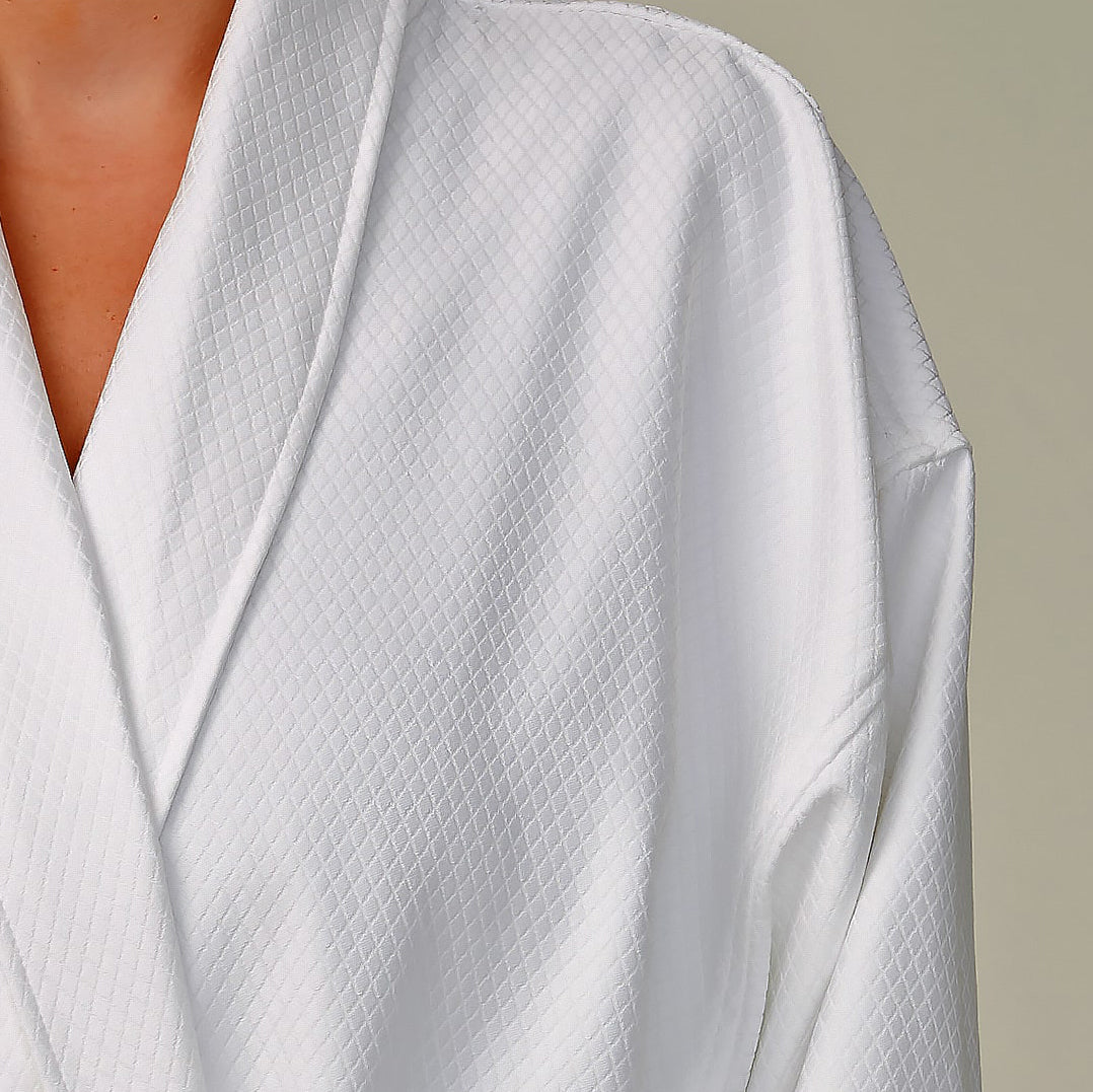 Chamois Diamond Microfiber Shawl Bathrobe