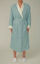 Microfiber Shawl Bathrobe, Terry Lined