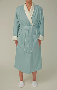 Microfiber Shawl Bathrobe, Terry Lined