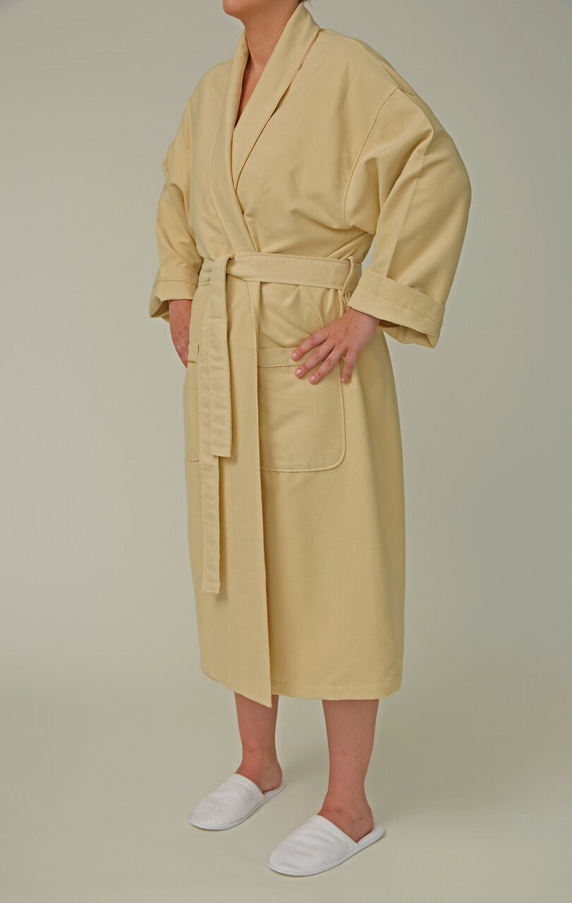 Basic Chamois Microfiber Shawl Bathrobe